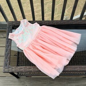 Marie Nicole Party Dress for Girls in Light Pink with Sequin Bodice Size XL (5T)